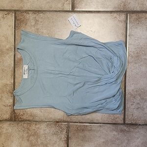 Zenana Twist Front women's crop top Green Size small